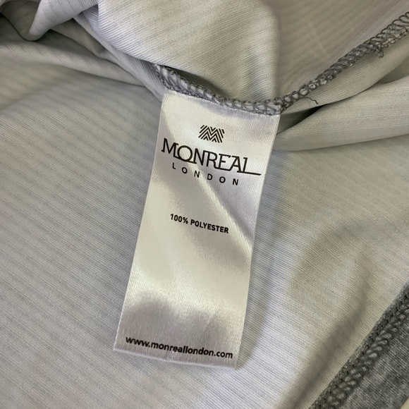 Monreal London Gray Ribbed Performance Sport Top, Medium - Picture 9 of 13